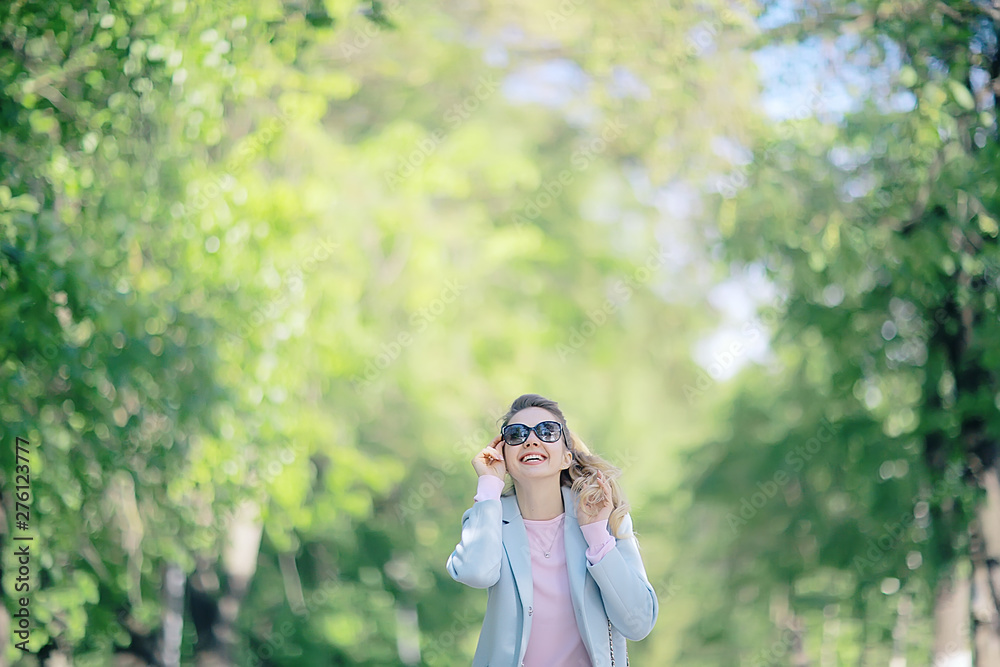 spring, female seasonal portrait / walk happy girl outdoors, spring mood girl spring, female seasonal portrait / walk happy girl outdoors, spring mood girl