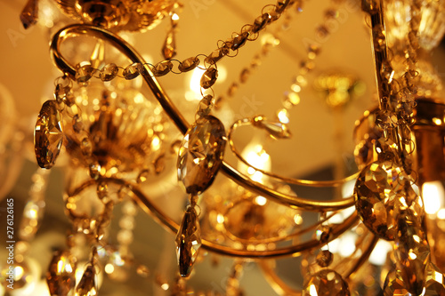 ceiling lamps, chandeliers in the store, close up © Juiceteam