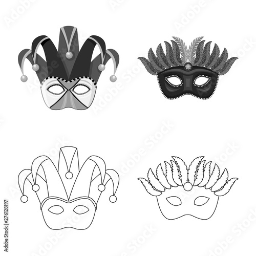 Isolated object of luxury and celebration symbol. Set of luxury and hide stock symbol for web.