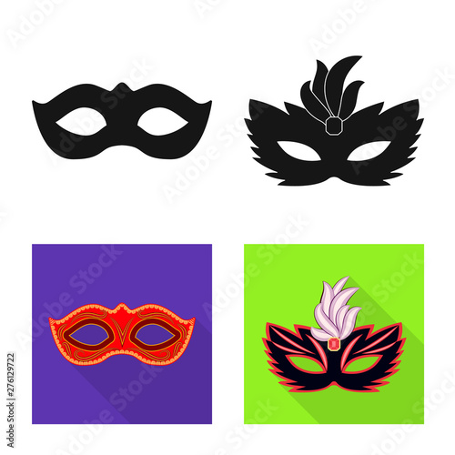 Isolated object of luxury and celebration symbol. Set of luxury and hide vector icon for stock.