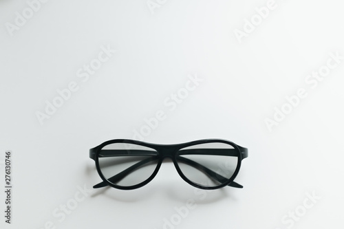 3D cinema glasses isolated on a white background.