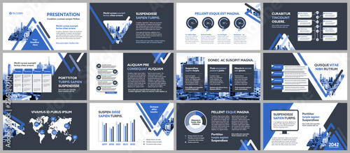 Canvastavla City Background Business Company Presentation with Infographics Template
