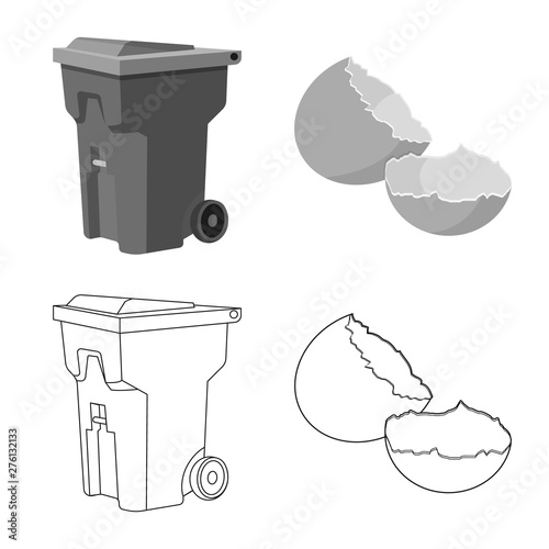 Isolated object of dump and sort symbol. Set of dump and junk stock symbol for web.
