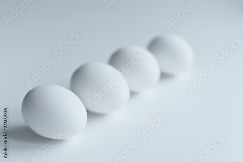 White egg isolated on white background