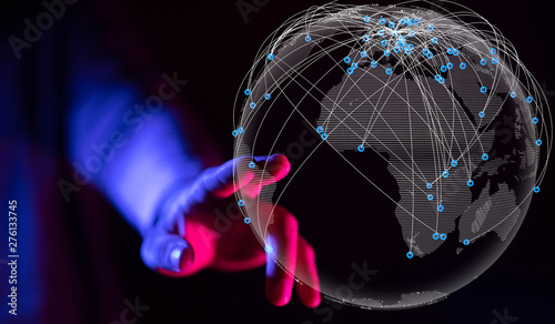 touching global network and...