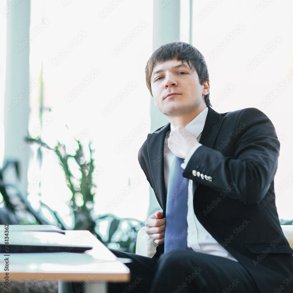 young businessman on workplace in the office young businessman on workplace in the office
