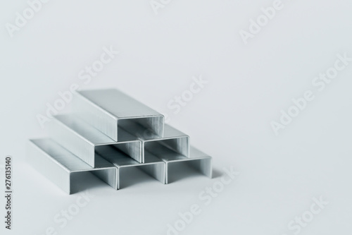 set of clips for the stapler on white background.