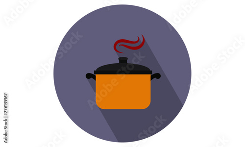 Hotpot with background vector illustration flat icon
