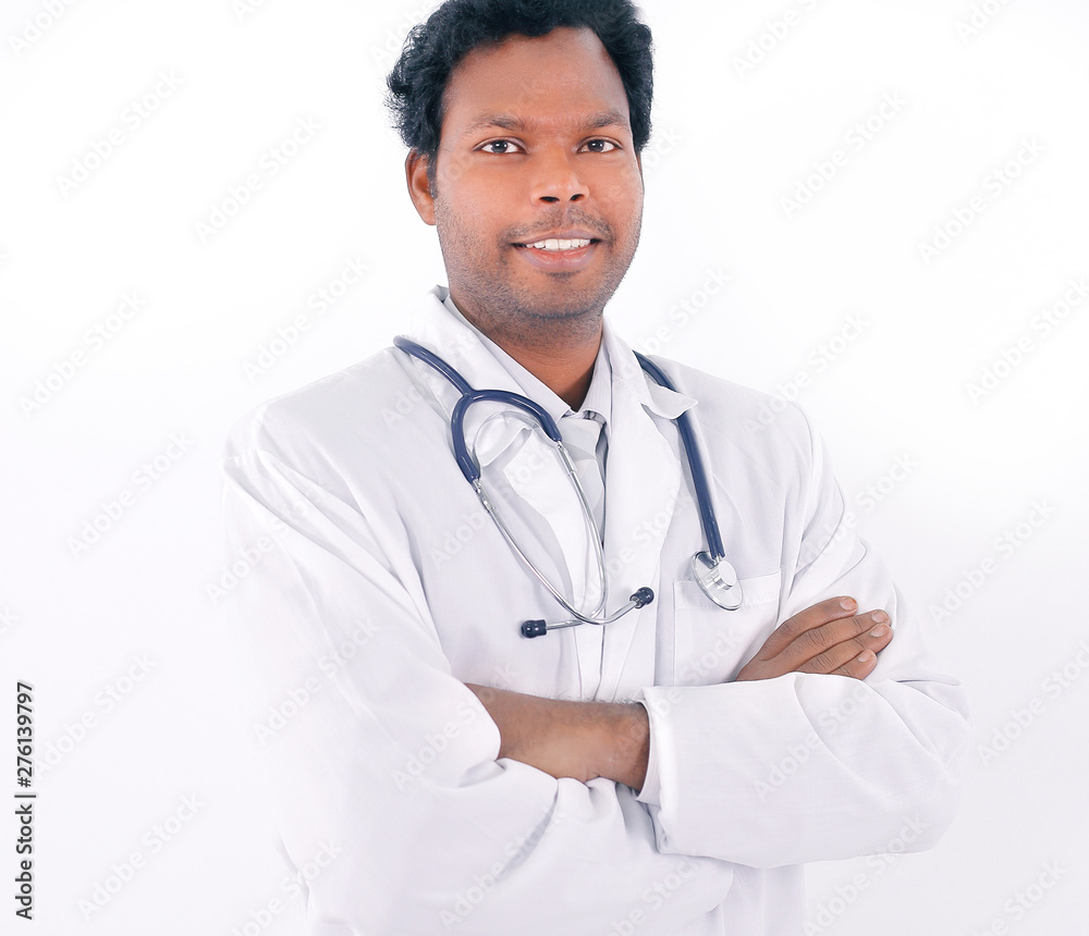 portrait of a successful therapist .isolated on a white portrait of a successful therapist .isolated on a white