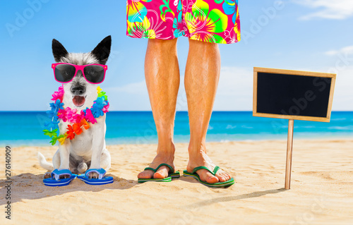 dog and owner  summer holidays © Javier brosch
