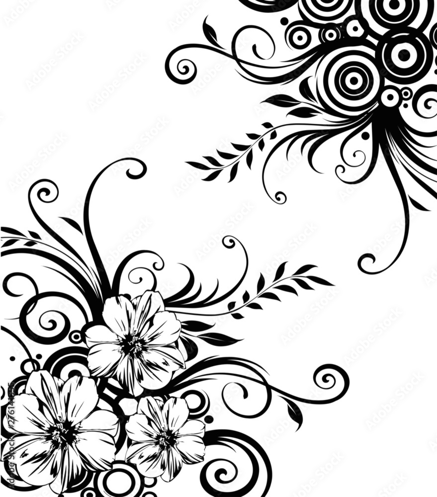 Angle Flowers Vector
