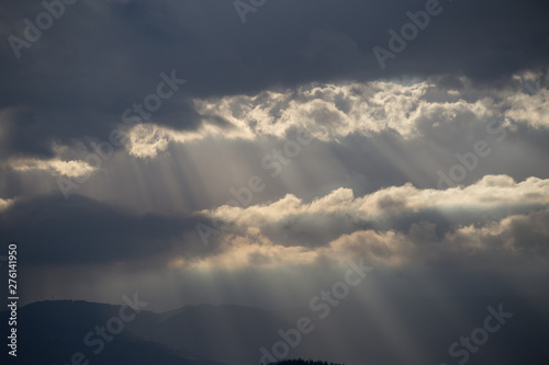 light diffusion through the clouds in spring morning © sea and sun