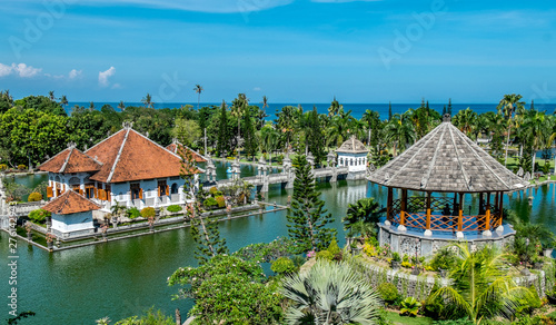 Taman Ujung, Water Palace. Travel and architecture background. Indonesia, Bali island.