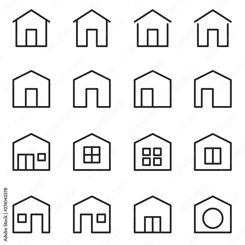 house icon set vector illustration