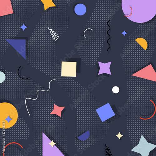 Memphis pattern 80's-90's styles  background. vector illustration
