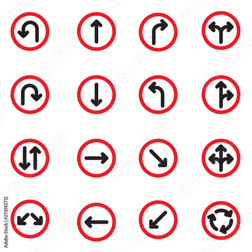 traffic sign vector set