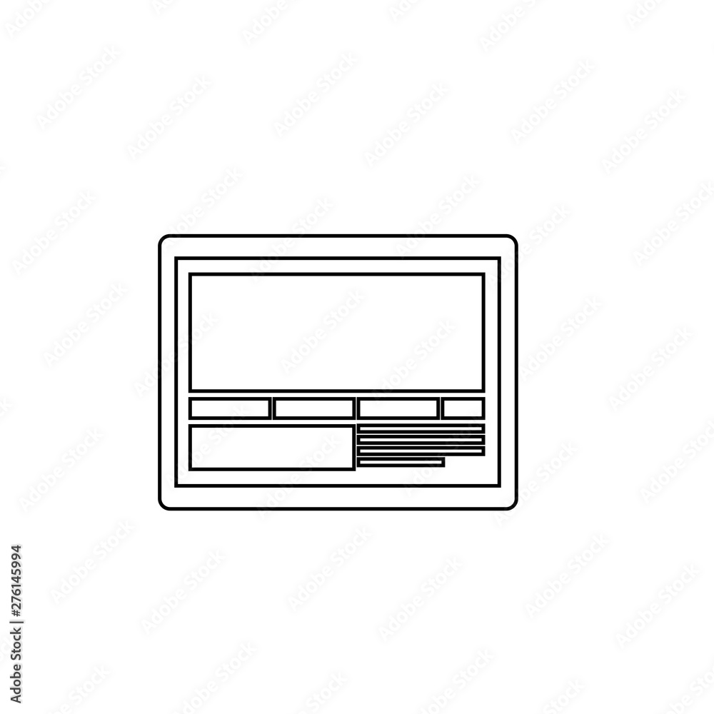 Computer screen icon. Web grid sign Computer screen icon. Web grid sign