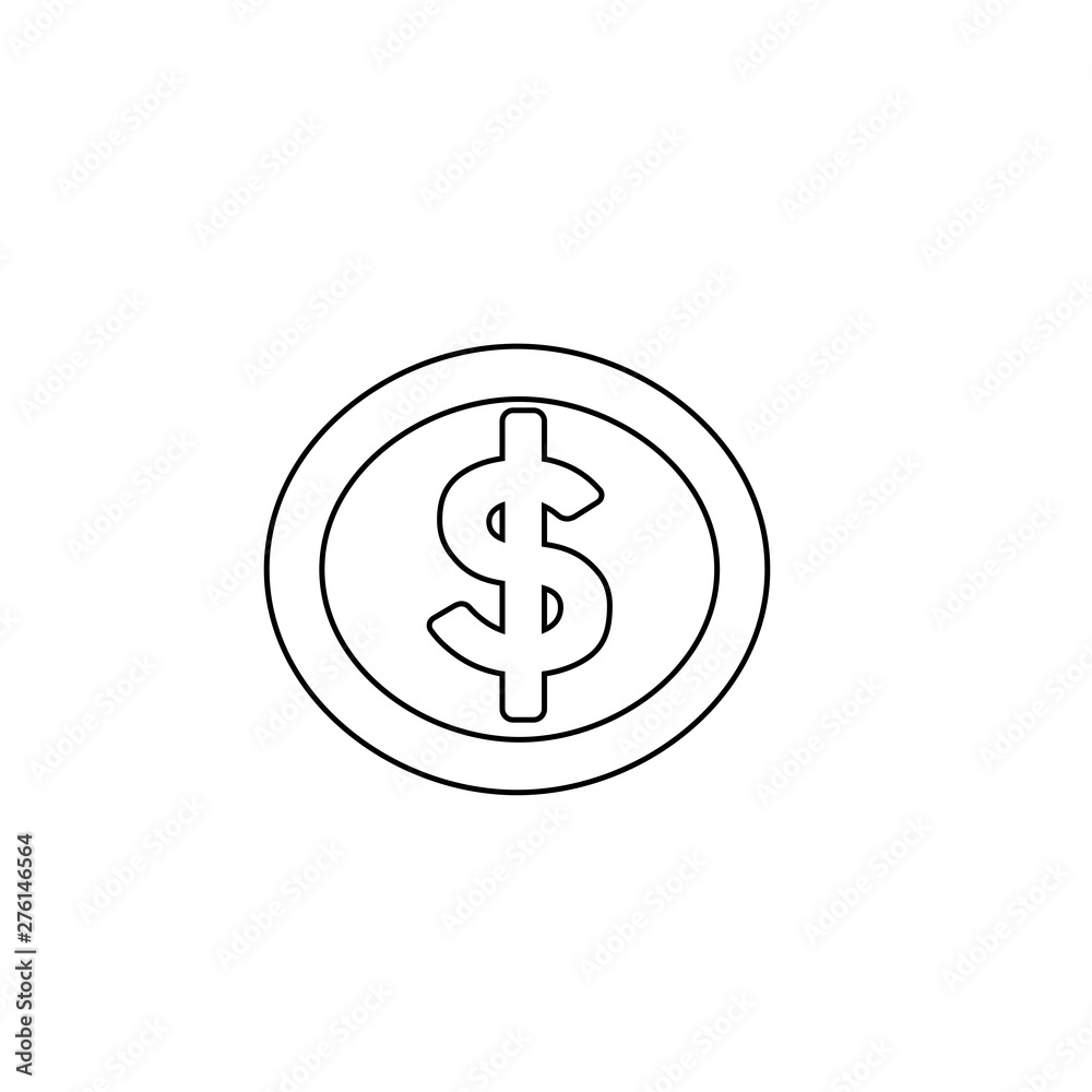 Dollar icon. Money currency button Dollar icon. Money currency button