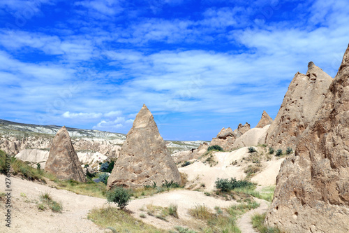 Beautiful landscape with fantastic rocks  Cappadocia  Turkey