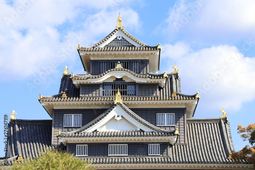 Okayama castle (Ravens Castle, Black castle), Okayama, Japan