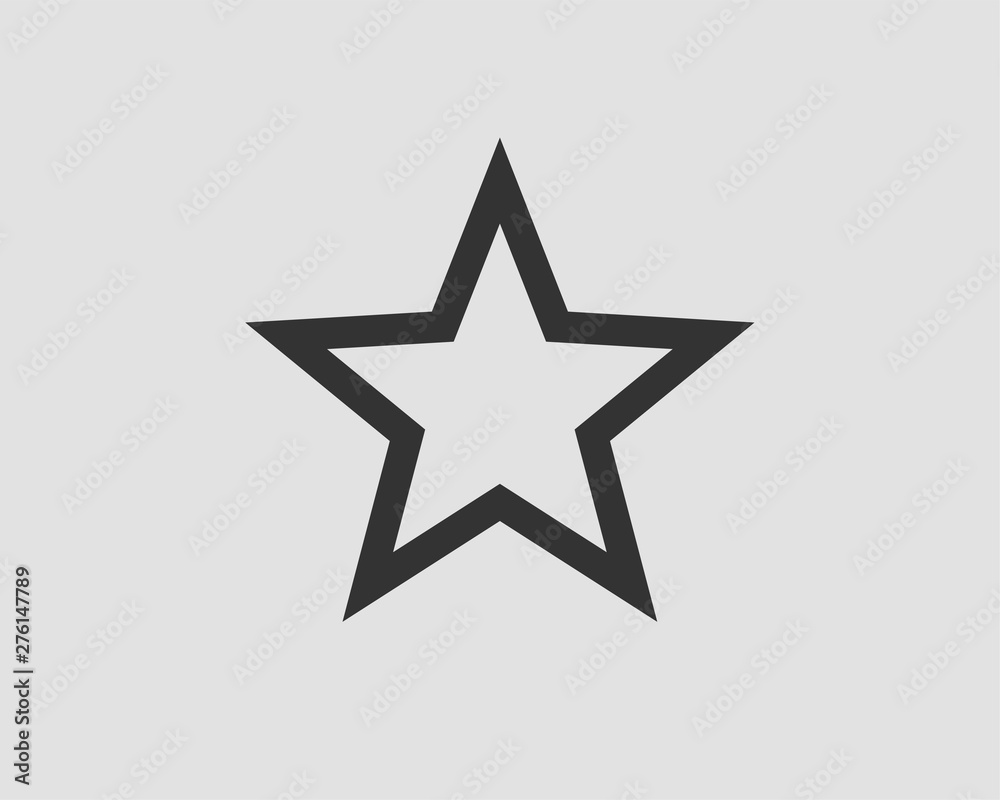 Star icon vector silhouette isolated on white background. Star icon vector silhouette isolated on white background.