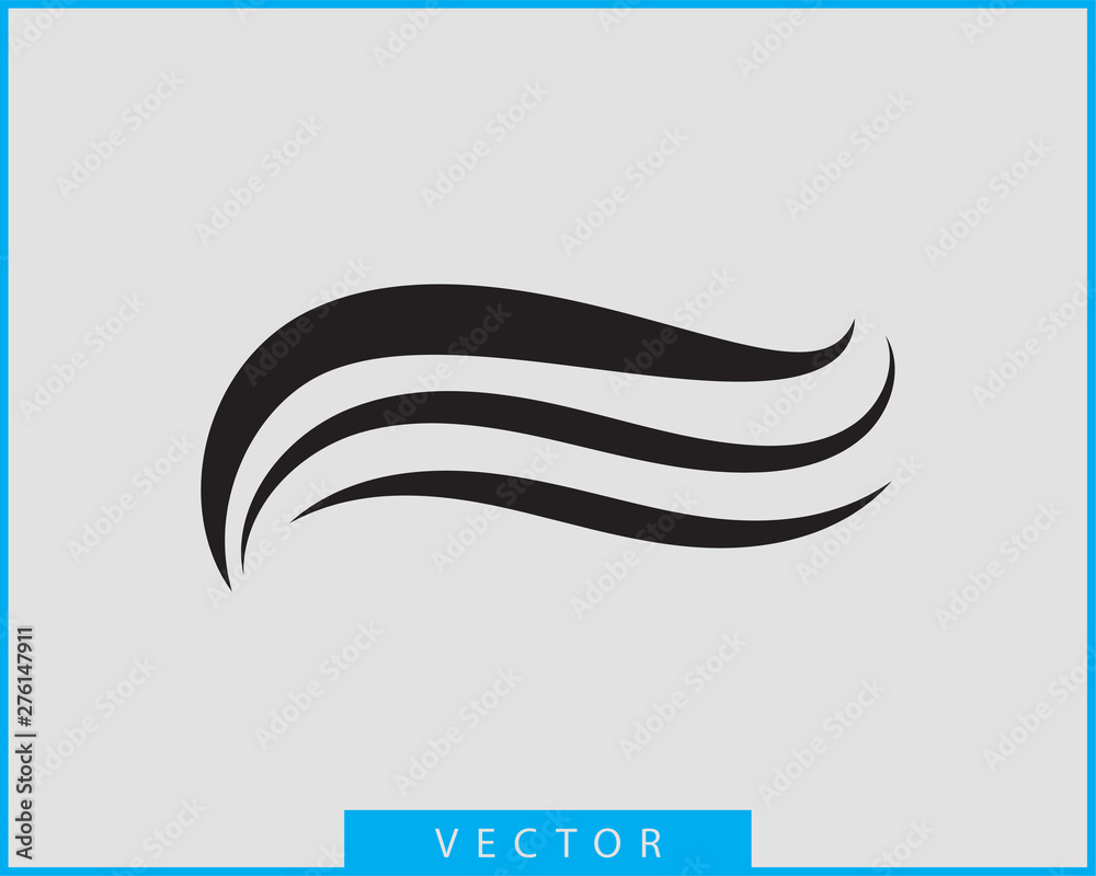 Fototapeta premium Waves vector design. Water wave icon. Wavy lines isolated.