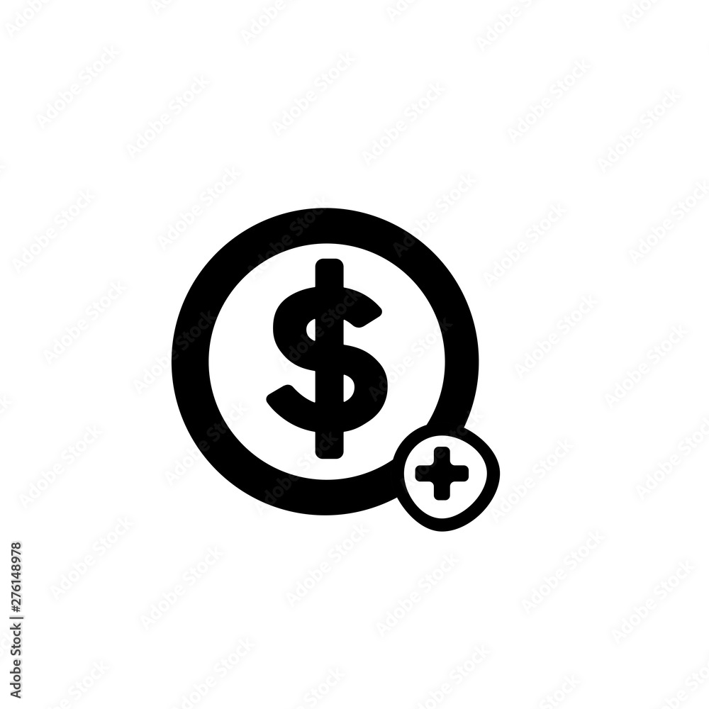 Fototapeta premium Dollar icon. Money currency button