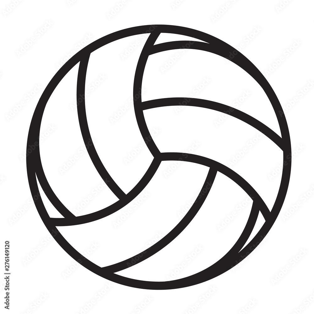 volleyball icon on white background. flat style. volleyball icon for ...