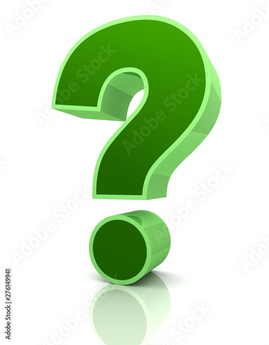 question mark 3d illustration isolated