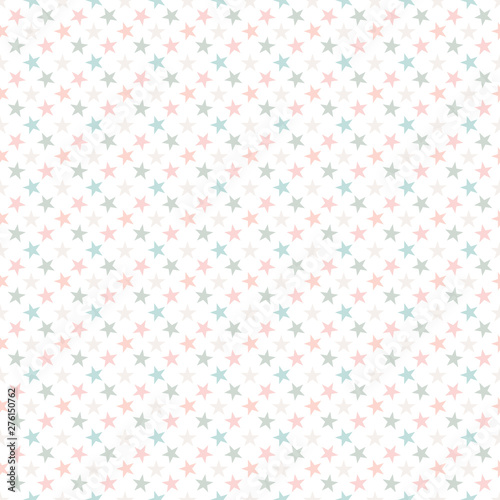 Seamless pattern with stars on white background. Vector illustration.