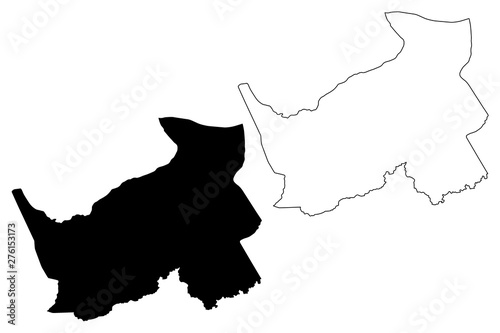 Logone Oriental Region (Regions of Chad, Republic of Chad) map vector illustration, scribble sketch Logone Oriental map