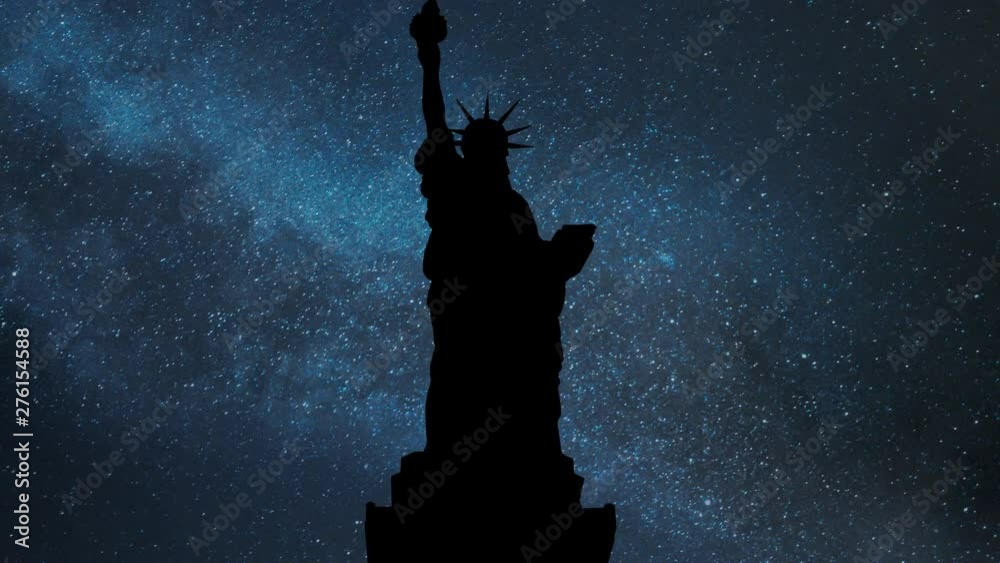 Statue of Liberty by Night with Stars and Milky Way, New York City, USA Statue of Liberty by Night with Stars and Milky Way, New York City, USA