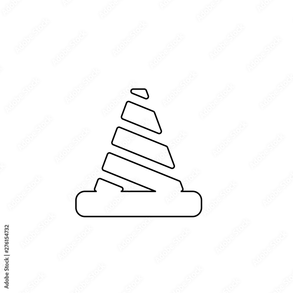 Traffic cone icon. Way construction symbol Traffic cone icon. Way construction symbol