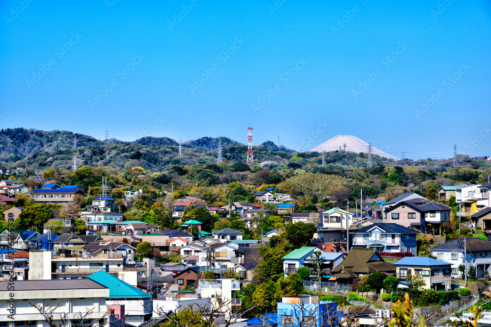 View from Yokosuka-Chuo Park in Yokosuka City.