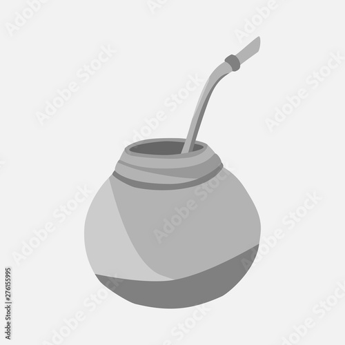 Calabash for yerba mate drink. Mate tea
