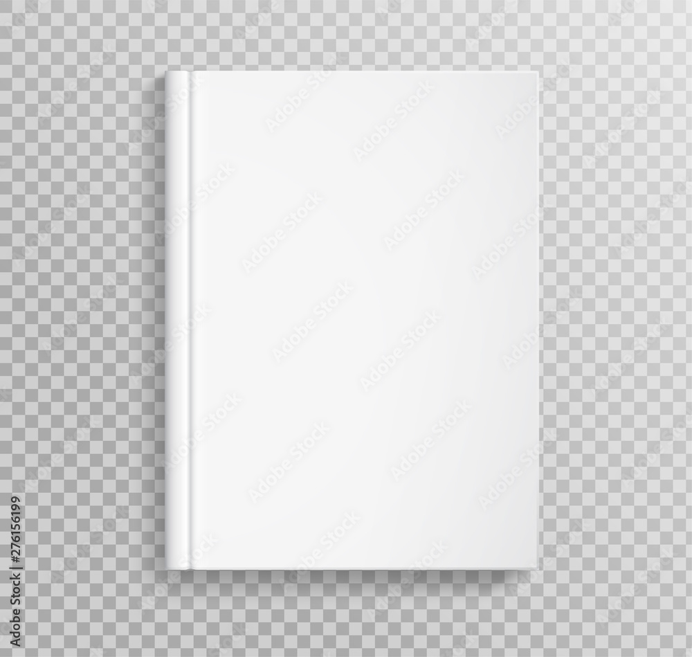 Blank book cover, placed on bookshelf for design. Blank book cover, placed on bookshelf for design.