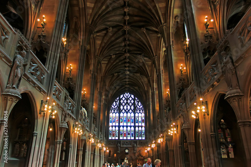 the third floor Hall of John Rylands Library, Manchester, England.
