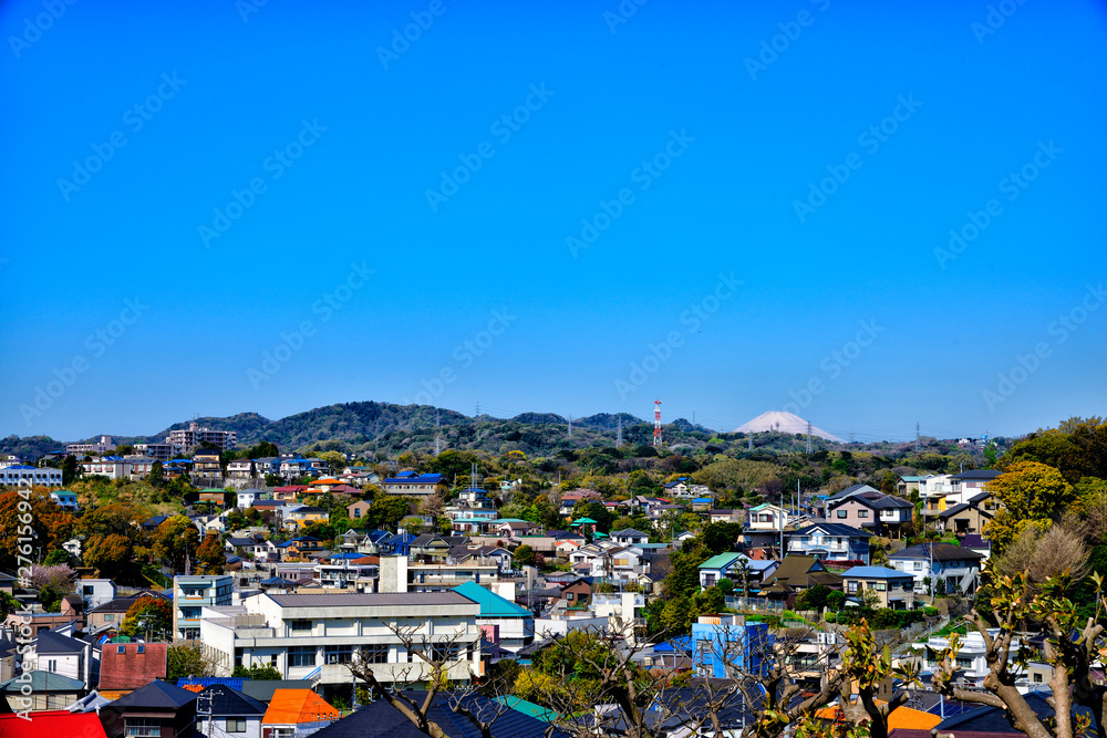 View from Yokosuka-Chuo Park in Yokosuka City.