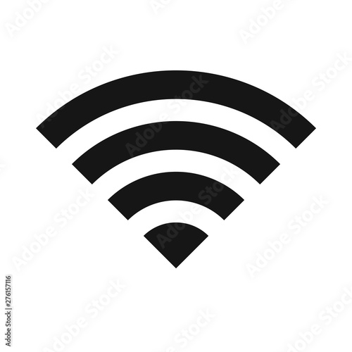 Free wifi symbol icon for wireless device connection.