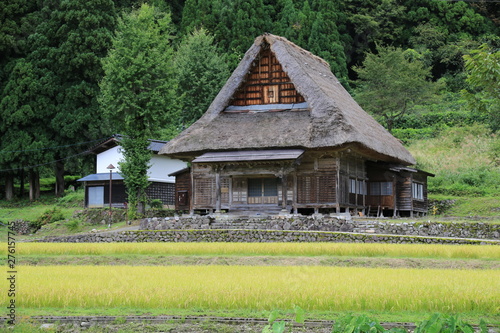 Traditional and historical Japanese village, Aikura in Toyama