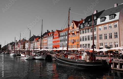 Nyhavn is canal and entertainment district in Copenhagen