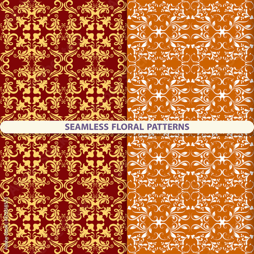 Seamless floral patterns with floral and botanical elements. Flower texture.  print for textiles, wallpaper design, turn paper, packaging design.
