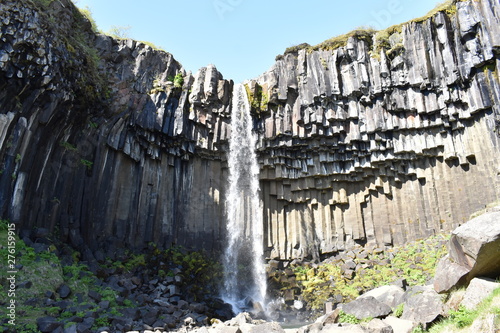 The big Svartifoss Waterfall in the south of Iceland © places-4-you