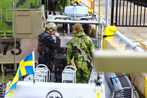Swedish special operators on fast rib boat