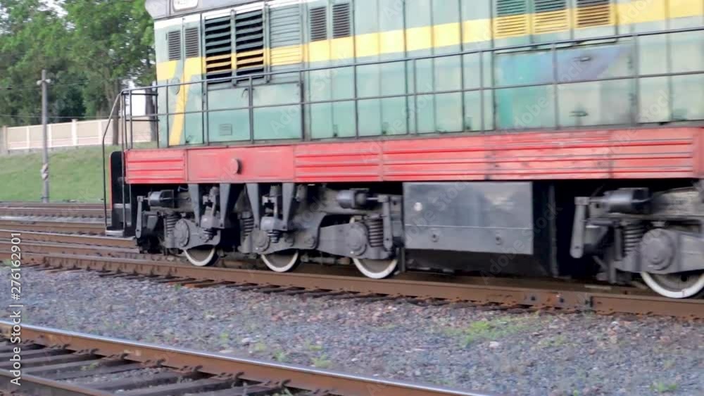Lacomative moves on the rails Lacomative moves on the rails