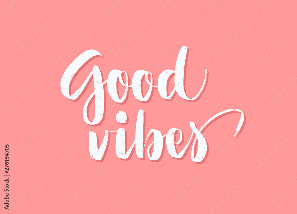 Vector hand drawn summer inscription Good Vibes. Vector hand drawn summer inscription Good Vibes.