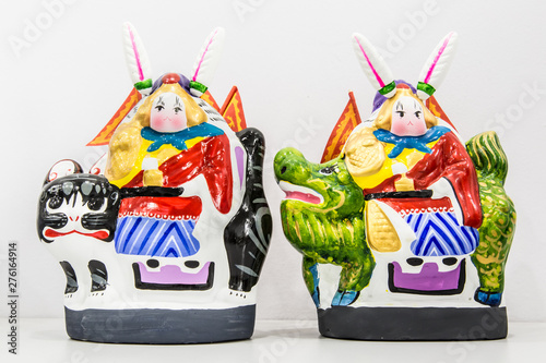Chinese traditional middle autumn festival gift,a rabbit officeholder closeup
