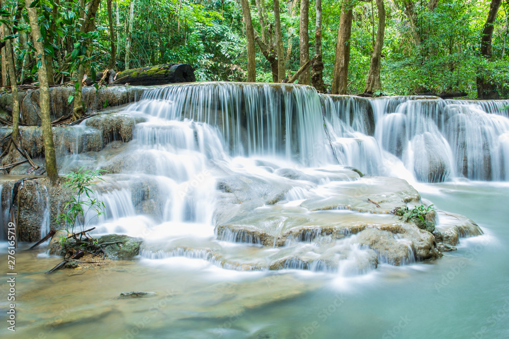 Huai Mae Khamin Waterfall at Kanchanaburi Province in Thailand