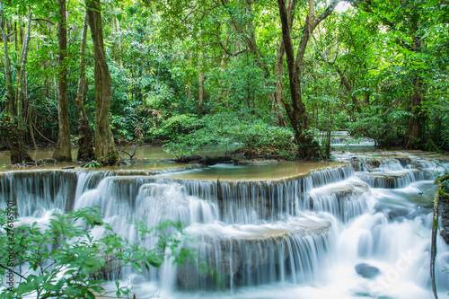 Huai Mae Khamin Waterfall at Kanchanaburi Province in Thailand © nirutti