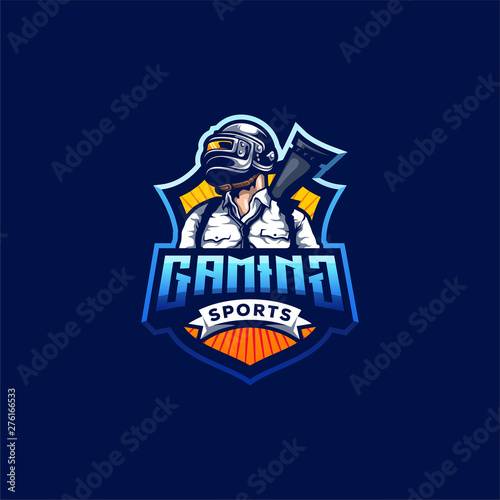 Premium Vector | Pubg mascot logo design